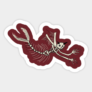 Mer-skeleton angel Sticker